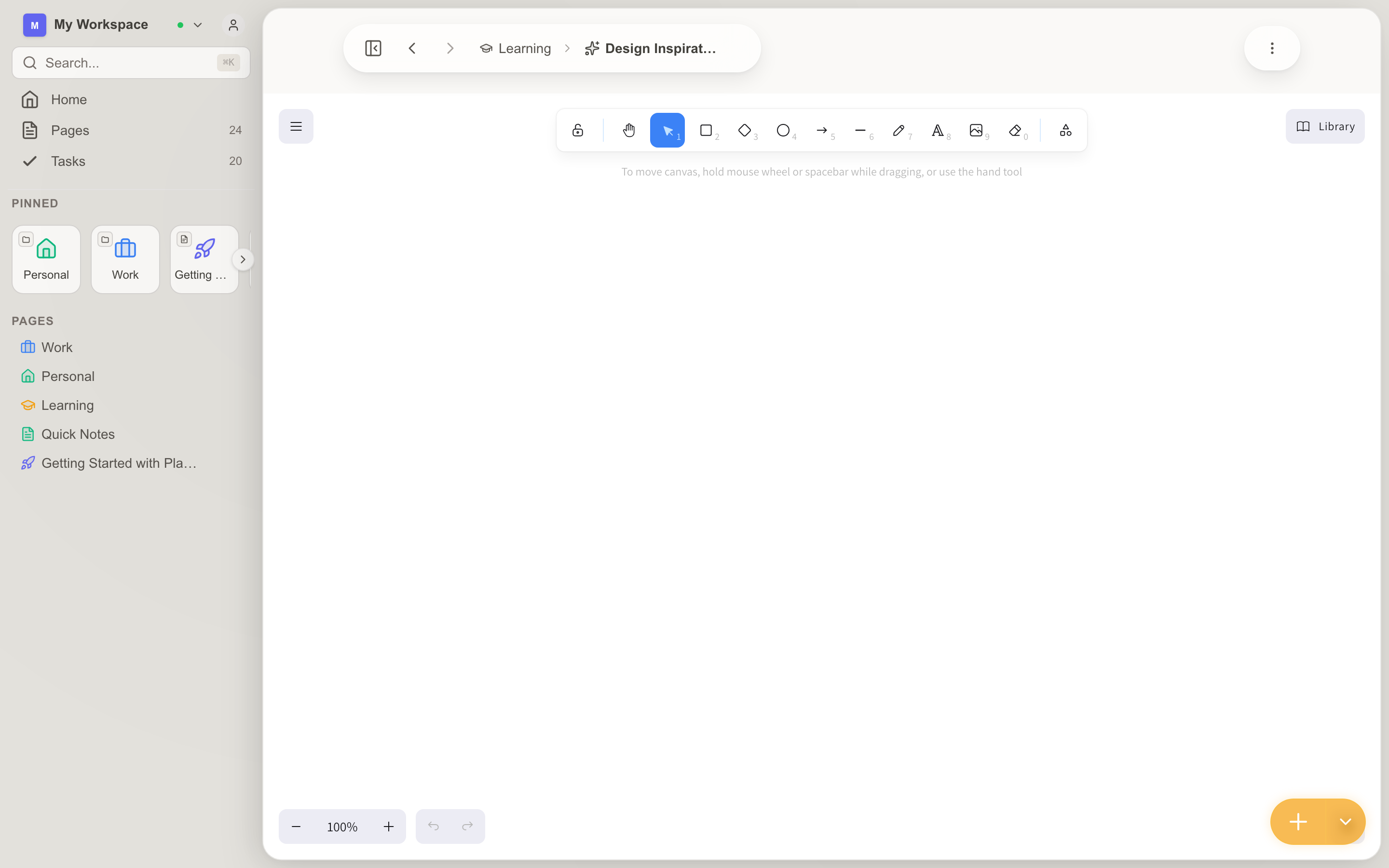 Infinite Whiteboard - Light